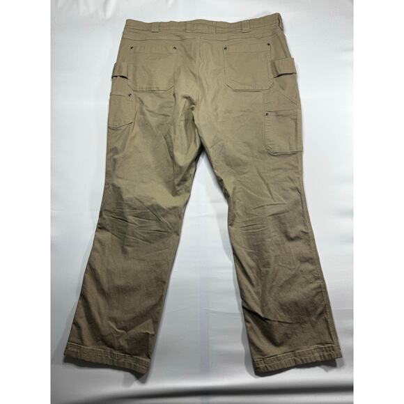 Duluth Trading Co. Men's Flex Fire Hose Relaxed Fit Tan Carpenter Jeans 46x32.5 - Picture 2 of 5